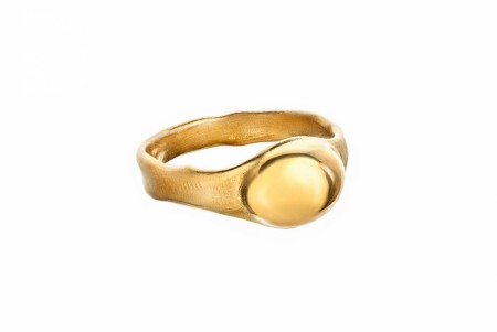 Seaweed ring gold plated