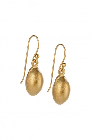 Seaweed Wire Hook Earrings Series 1 Gold Plated