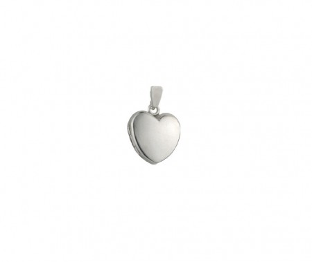 Silver plain SM heart locket 9