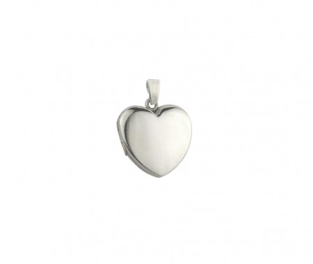 Silver plain LG heart locket 8