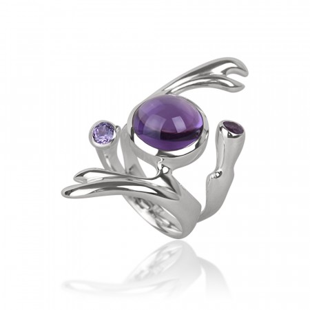 Freesia ring med Amethyst